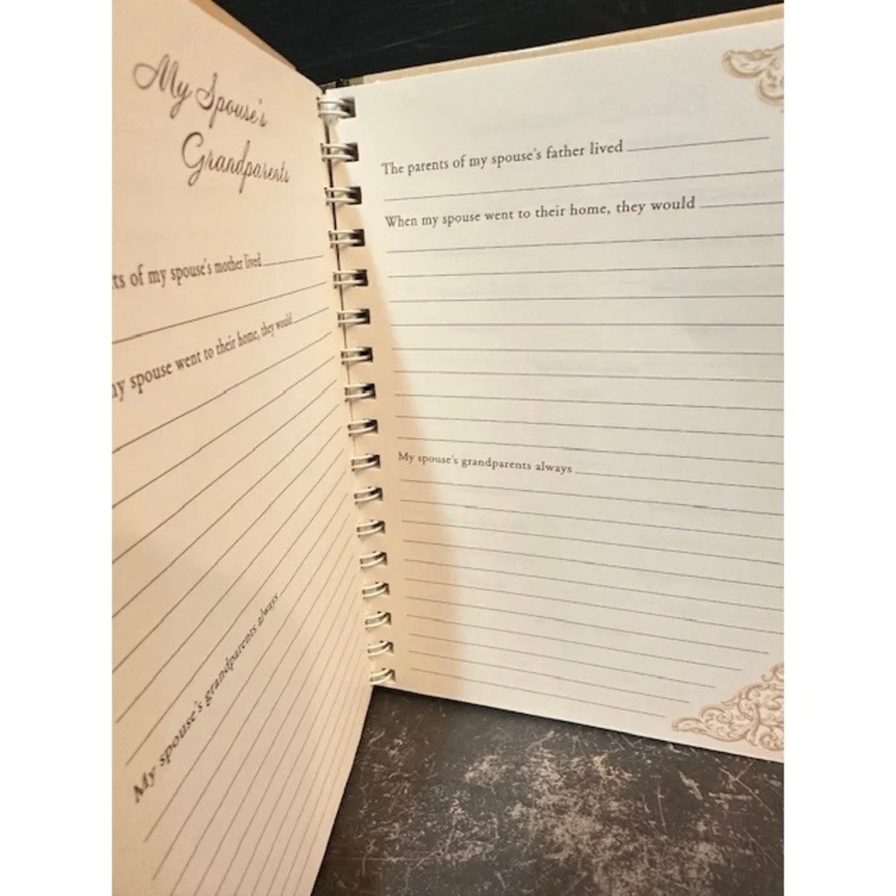 Hallmark My‎ Family History Genealogy Journal Record Book RA8457 Spiral Bound